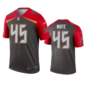 Camiseta Hombre NFL Tampa Bay Buccaneers Devin White 45 Pewter Inverted Legend